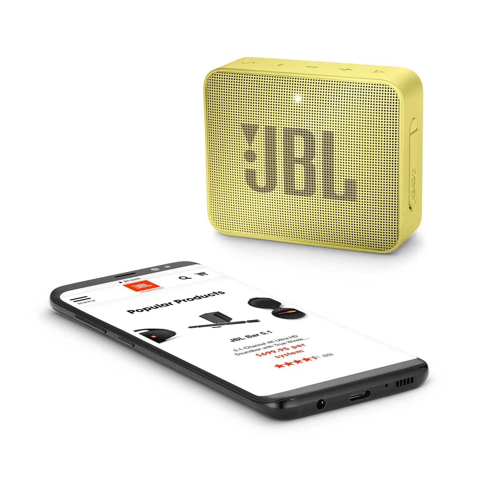 Портативная колонка JBL Go 2 Yellow - фото 5