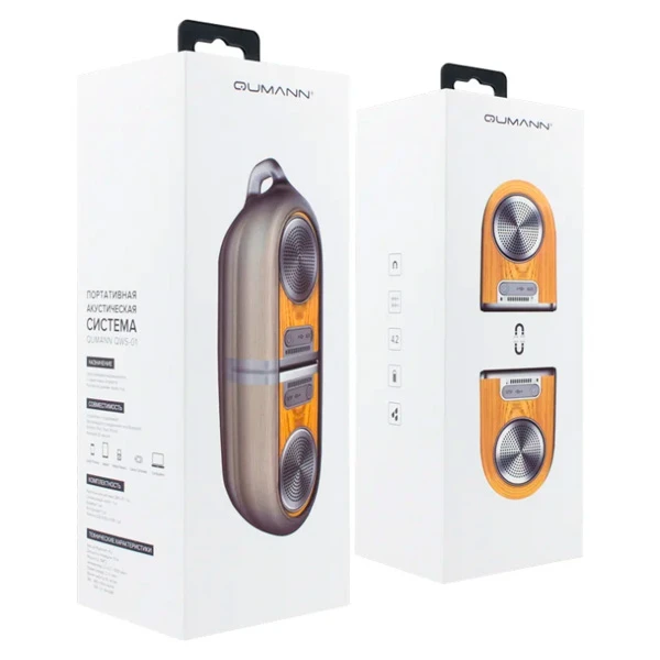 Портативная колонка Qumann QWS-01 Wood color - фото 5