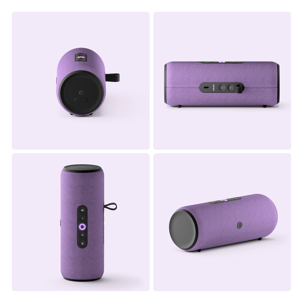 Портативная умная колонка Яндекс Станция Стрит с Алисой, 30 Вт, Violet - фото 3