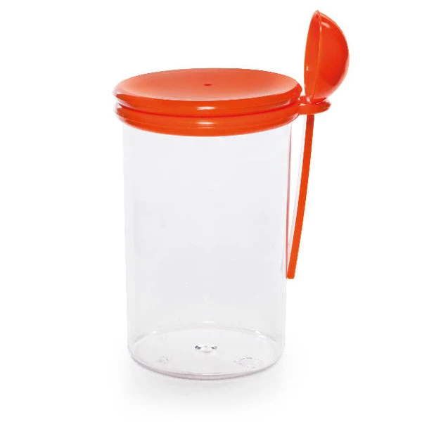 Банка для сыпучих продуктов с ложкой  Полимербыт 0,7 л (4330600) - фото 2