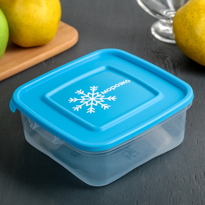 Контейнер для замораживания продуктов 0,7 л "Морозко" , квадратный, цвет МИКС 