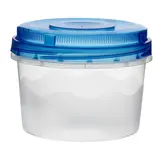 Контейнер пищевой 700 мл круглый, цвет голубой 