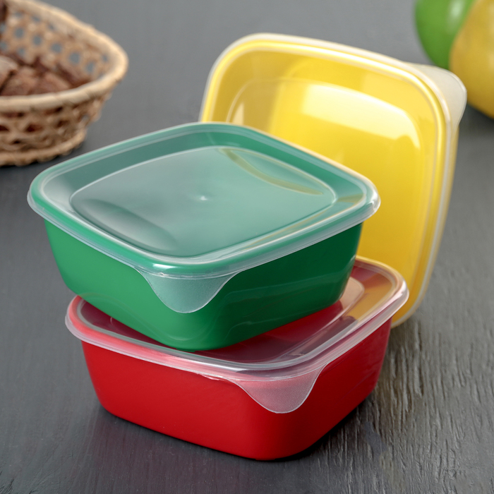 контейнер plast team polar. полимербыт морозко 0. набор квадратных контейнеров. набор квадратных контейнеров. (0,23л+0,5л+0,9л+1,55л+2,65л), пластик.