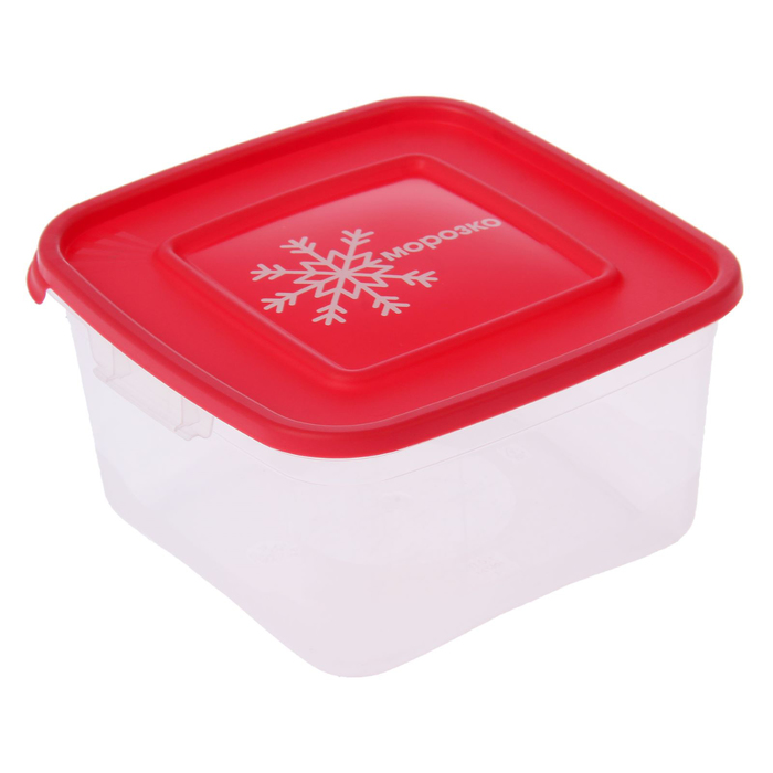 Набор квадратных контейнеров для замораживания продуктов "Морозко" 1 л 