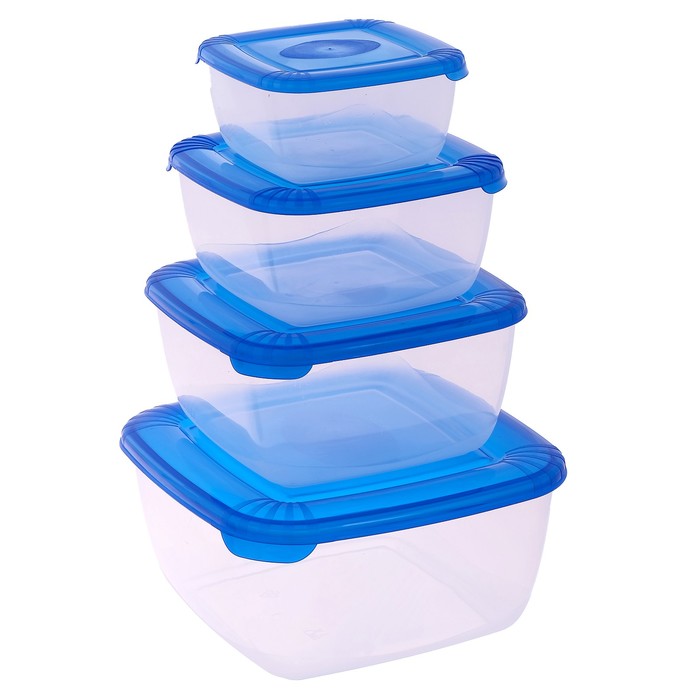 Набор пищевых контейнеров Polar, 4 шт: 460 мл, 950 мл, 1,5 л; 2,5 л, цвет МИКС 