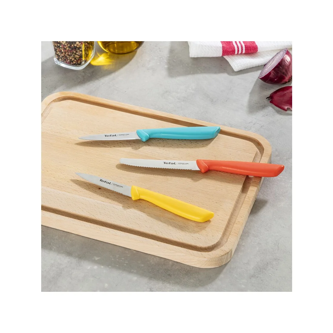 Набор ножей Tefal Colourfood K273S304 3 шт 2100128559 - фото 2