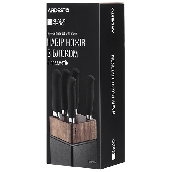 Набор ножей Ardesto Black Mars 6 пр. (AR2020SW) - фото 10