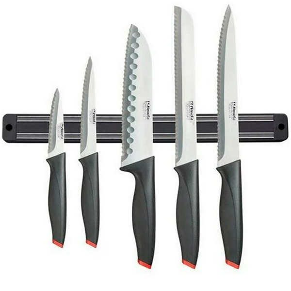 Набор ножей Amefa R02300P506KB4 с магнитным держателем черный