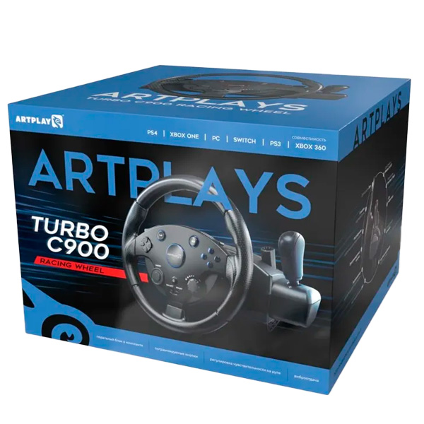 Руль PS 4 Artplays Street Racing Wheel Turbo C900 - фото 5