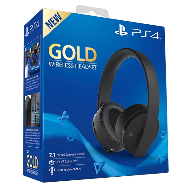 Наушники для консоли PlayStation 4 Gold Wireless Headset 711719960201 (CUHYA 0080) - фото 2