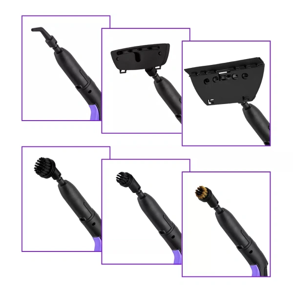 Пароочиститель Kitfort KT-9104-1 Чёрный/Фиолетовый - фото 3