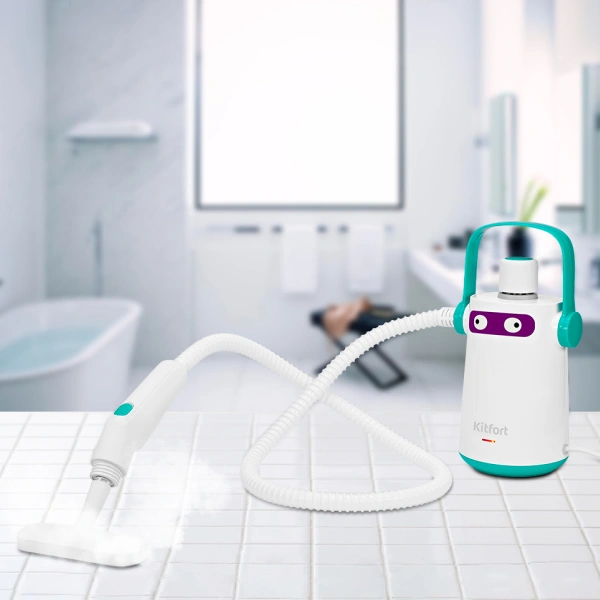 Пароочиститель Kitfort KT-9109-3 Белый/Бирюзовый - фото 2