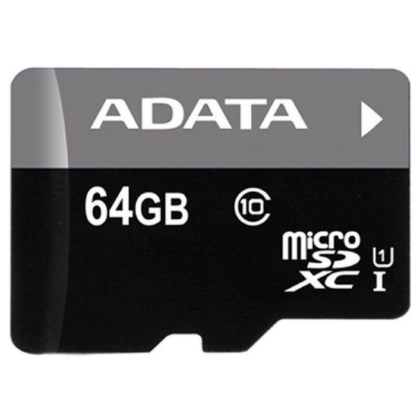 Карта памяти Adata Premier MicroSDXC 64GB Class 10 (AUSDX64GUICL10-RA1)