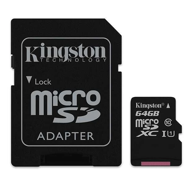 Карта памяти Kingston microSDXC 64GB Class10 (SDCX10/64GB)