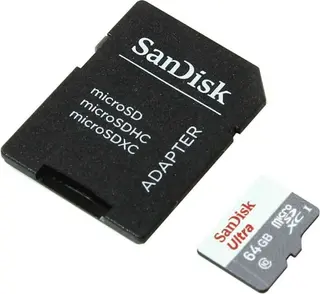 Карта памяти SanDisk Ultra Android microSDXC 64GB Class 10 (SDSQUNB-064G-GN3MA)