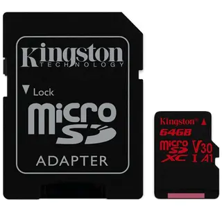 Kingston жад картасы Canvas React microSDHC 64GB Class 3 (SDCR/64GB)