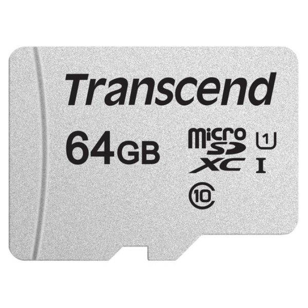 Transcend жад картасы 300S MicroSDXC 64GB Class 10 (TS64GUSD300S)