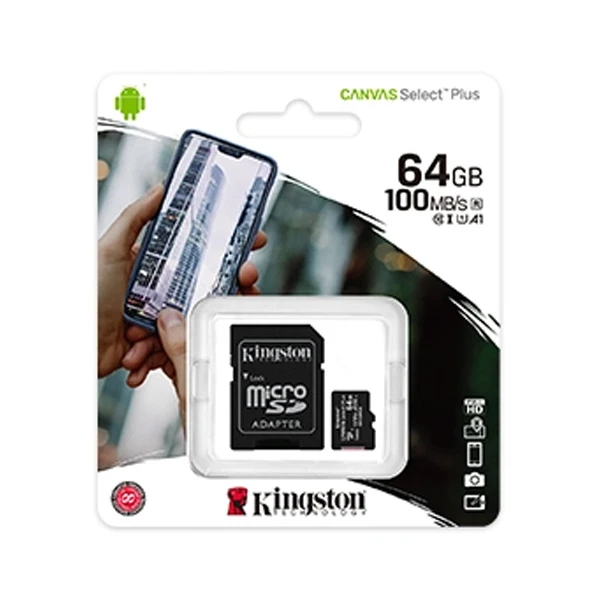 Карта памяти Kingston Canvas Select Plus MicroSDXC 64GB Class 10 (SDCS2/64GB) - фото 3
