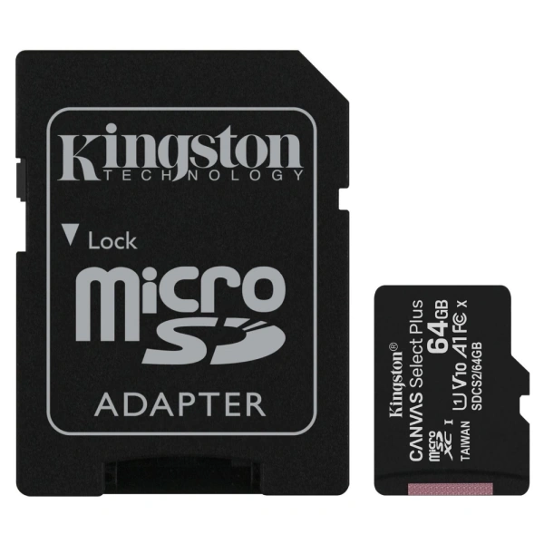 Карта памяти Kingston Canvas Select Plus MicroSDXC 64GB Class 10 (SDCS2/64GB) - фото 2