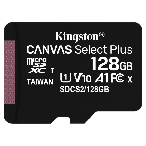 Kingston жад картасы Canvas Select Plus MicroSDXC 128GB Class 10 (SDCS2/128GB)