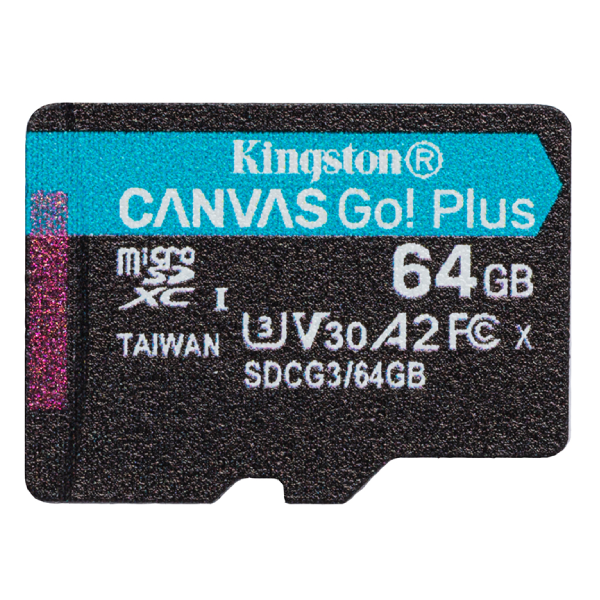 Kingston жад картасы Canvas Go Plus MicroSDXC 64GB Class 10 (SDCG3/64GB)