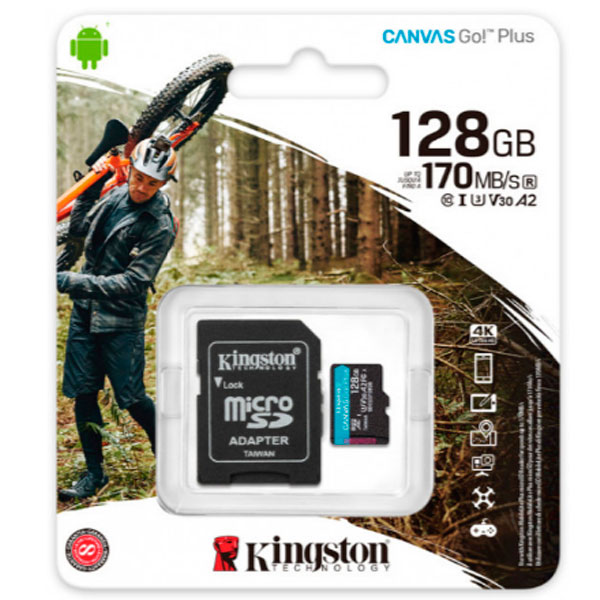 Карта памяти Kingston Canvas Go Plus MicroSDXC 128GB Class 10 (SDCG3/128GB)