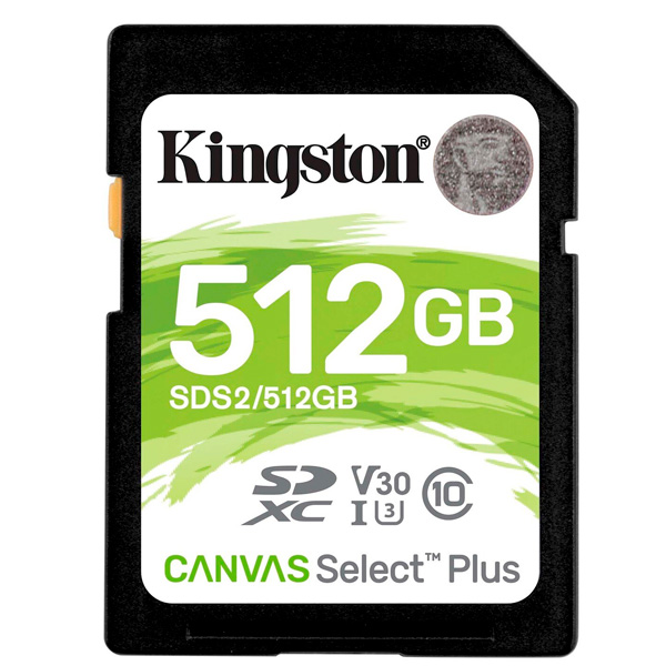 Карта памяти Kingston Canvas Select Plus MicroSDXC 512GB Class 10 (SDS2/512GB)