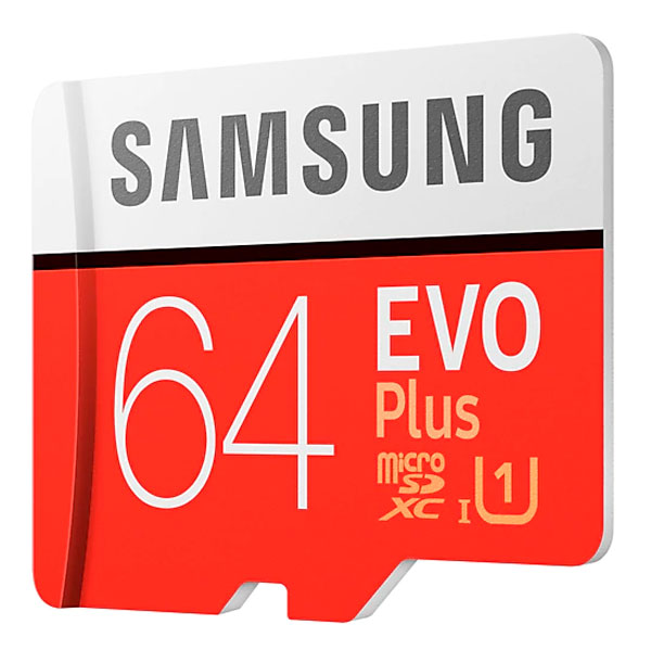 Карта памяти Samsung EVO Plus MicroSDXC 64GB Class 10 (MB-MC64HA/RU)