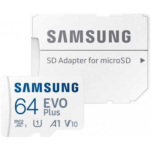 Samsung жад картасы EVO Plus MicroSDXC 64GB Class 10 (MB-MC64KA/RU)