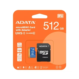 Карта памяти ADATA AUSDX512GUICL10A1-RA1 UHS-I CLASS10 A1 512GB 