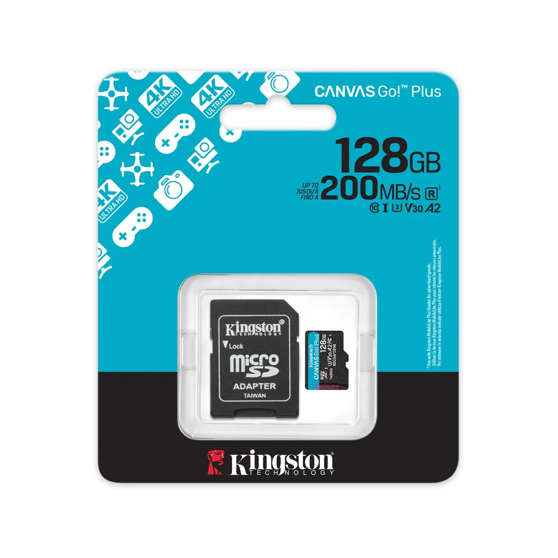 Карта памяти Kingston SDCG4/128GB Canvas Go Plus A2 U3 V30 128GB SDCG4/128GB - фото 4