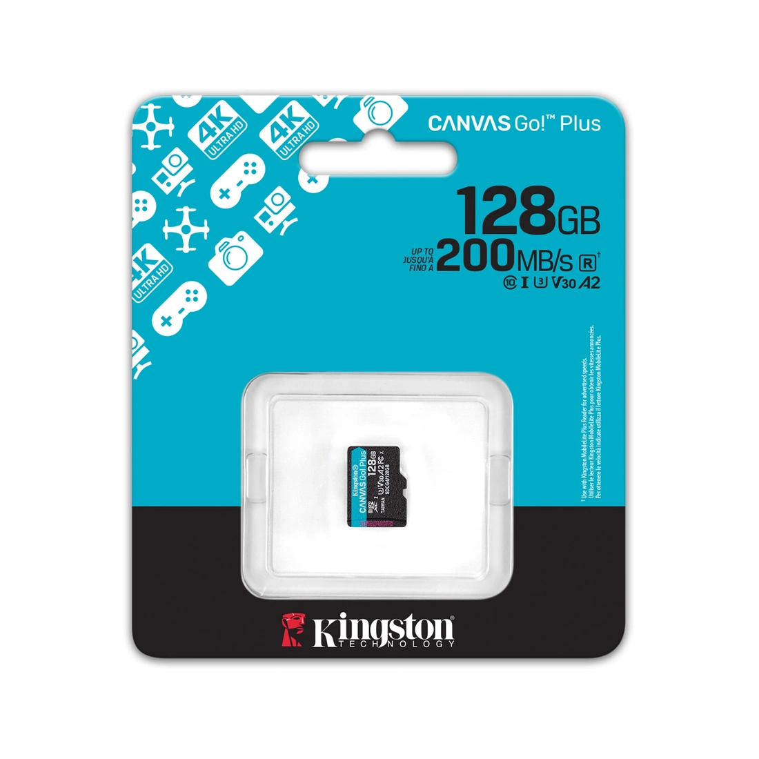 Карта памяти Kingston SDCG4/128GBSP Canvas Go Plus A2 U3 V30 128GB SDCG4/128GBSP - фото 6