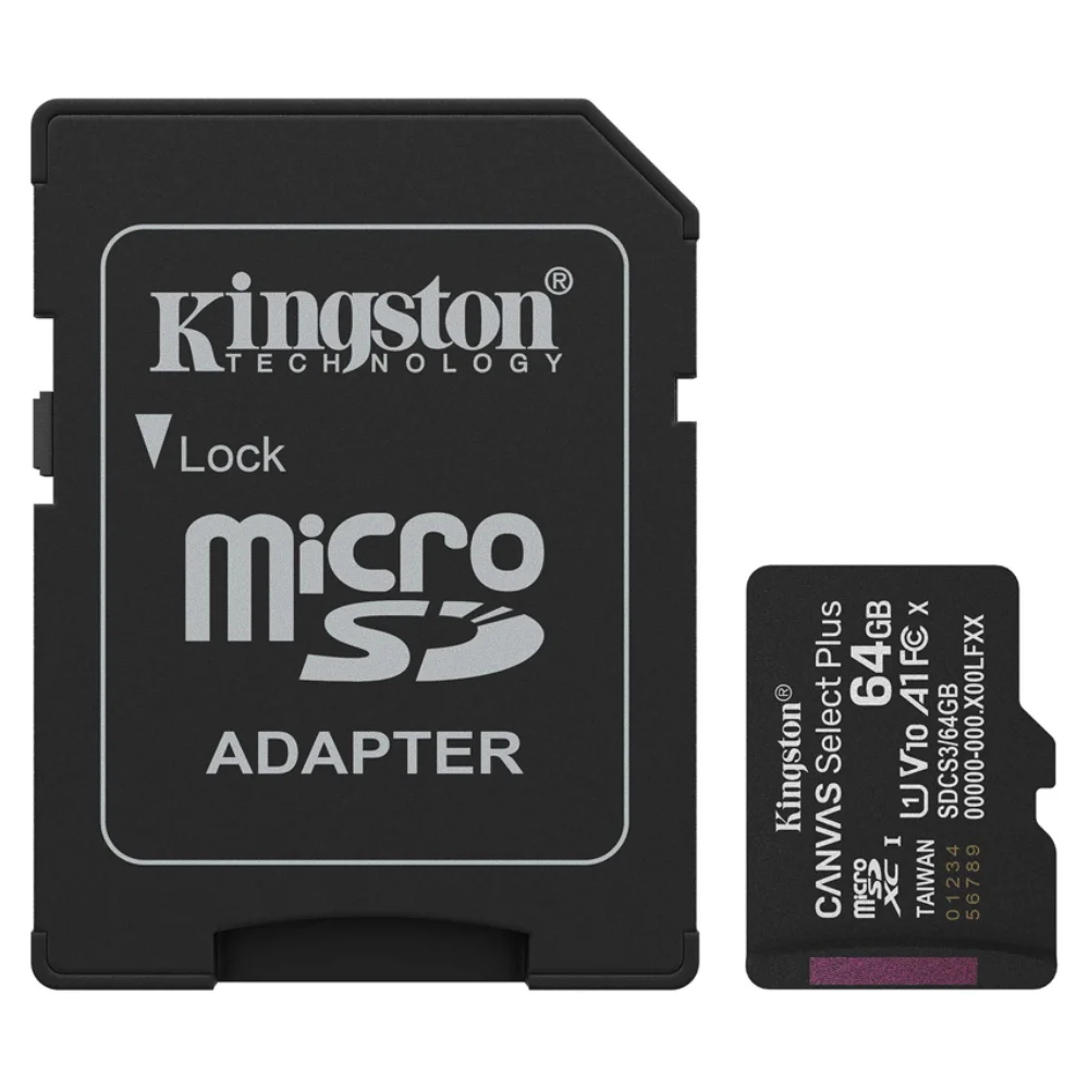 Карта памяти Kingston SDCS3/64GB с адаптером