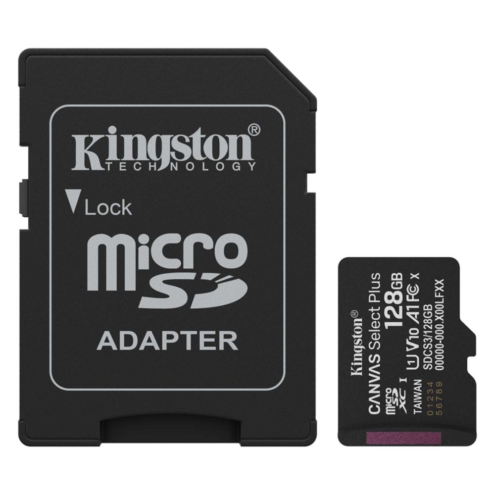 Карта памяти Kingston SDCS3/128GB с адаптером