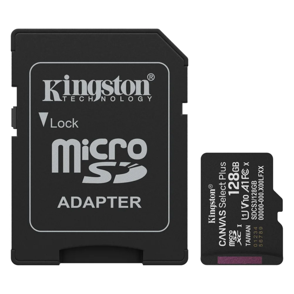Карта памяти Kingston SDCS3/128GB с адаптером