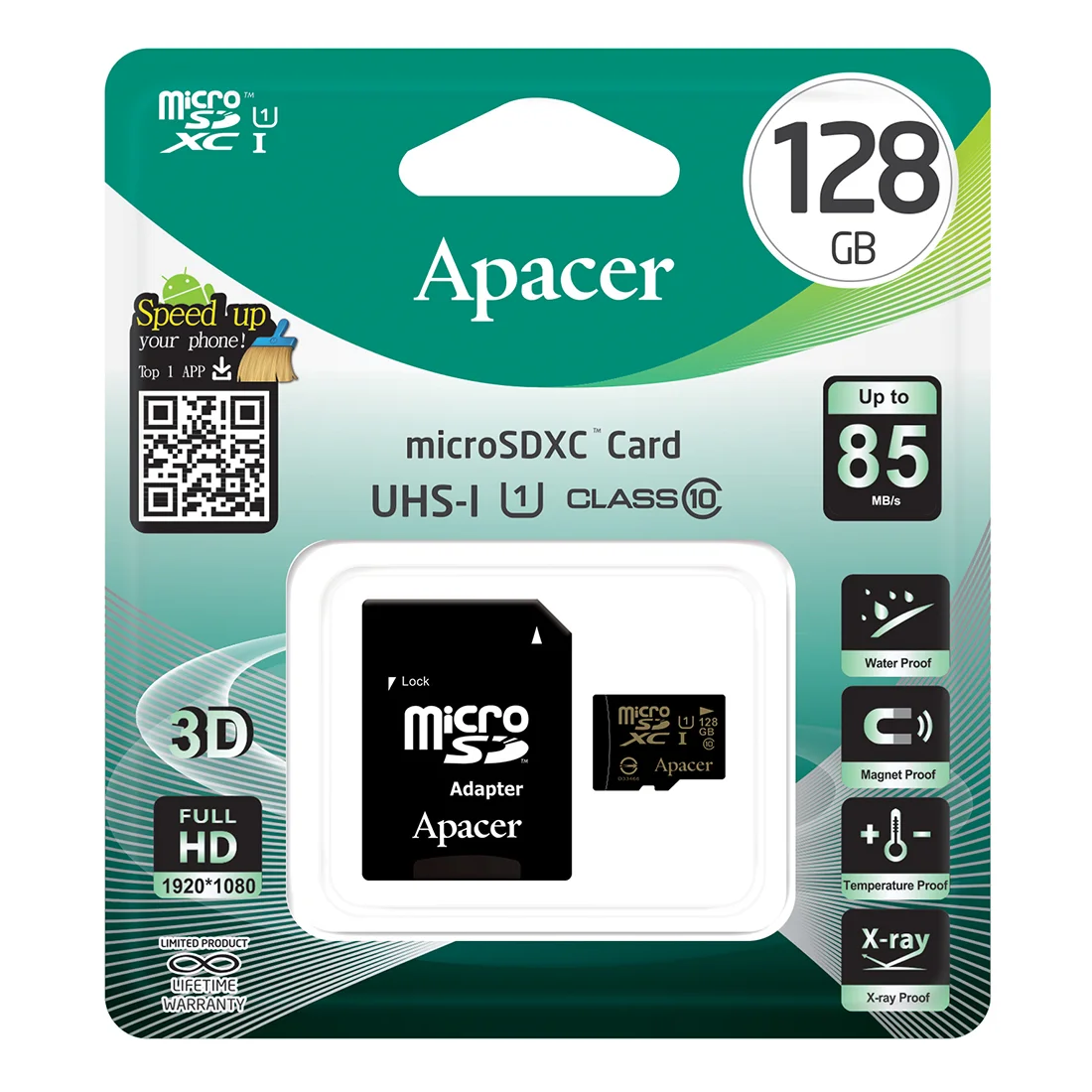 Карта памяти Apacer AP128GMCSX10U1-R 128GB + адаптер AP128GMCSX10U1-R - фото 2