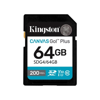 Карта памяти Kingston SDG4/64GB Canvas Go Plus Gen4 C10 UHS-I U3 V30 64GB SDG4/64GB