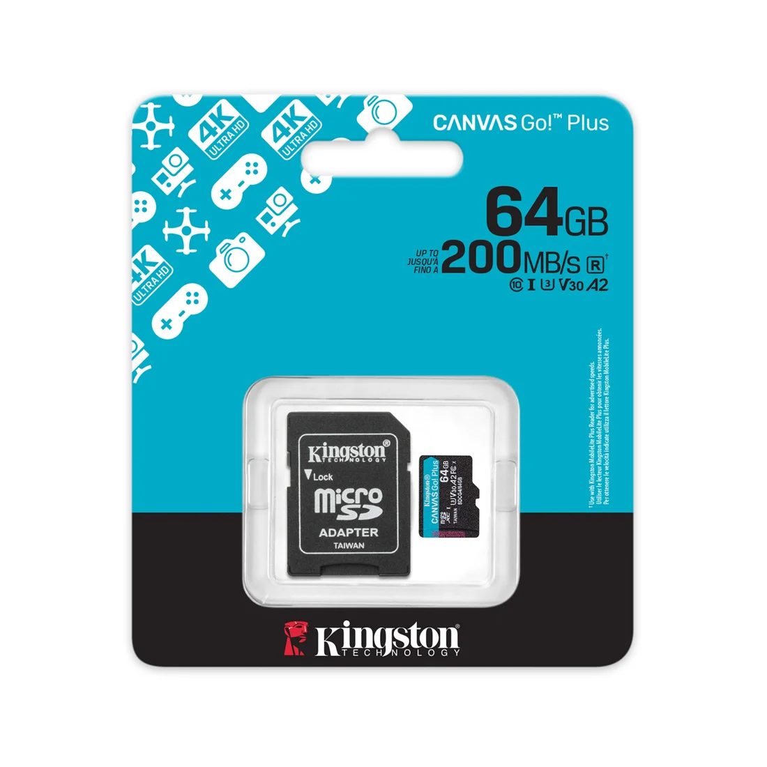 Карта памяти Kingston SDCG4/64GB Canvas Go Plus A2 U3 V30 64GB SDCG4/64GB - фото 5