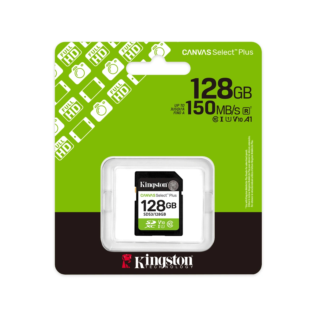 Карта памяти Kingston SDS3/128GB Canvas Select Plus C10 UHS-I U1 V10 128GB SDS3/128GB - фото 5