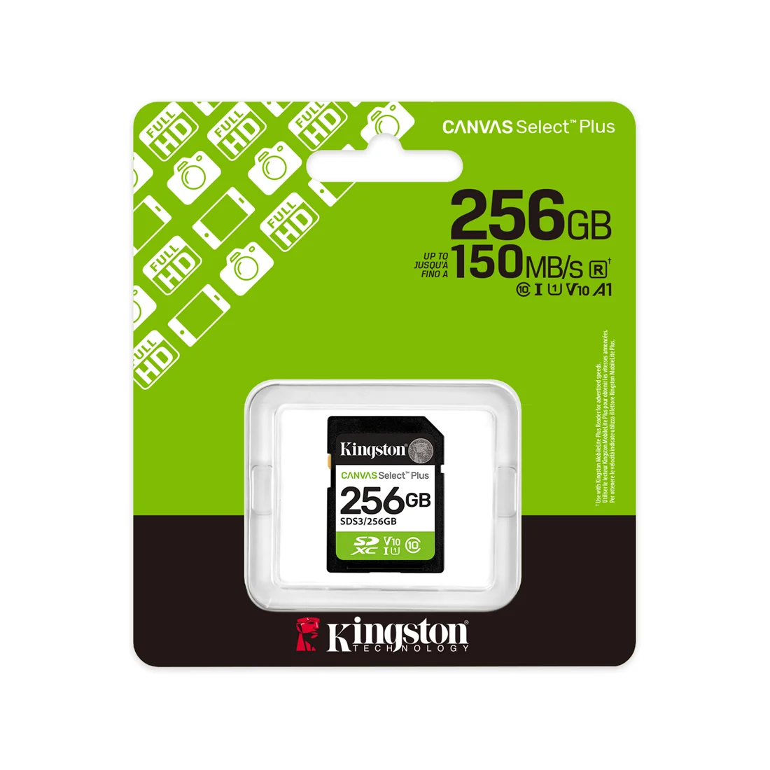 Карта памяти Kingston SDS3/256GB Canvas Select Plus C10 UHS-I U1 V10 256GB SDS3/256GB - фото 4