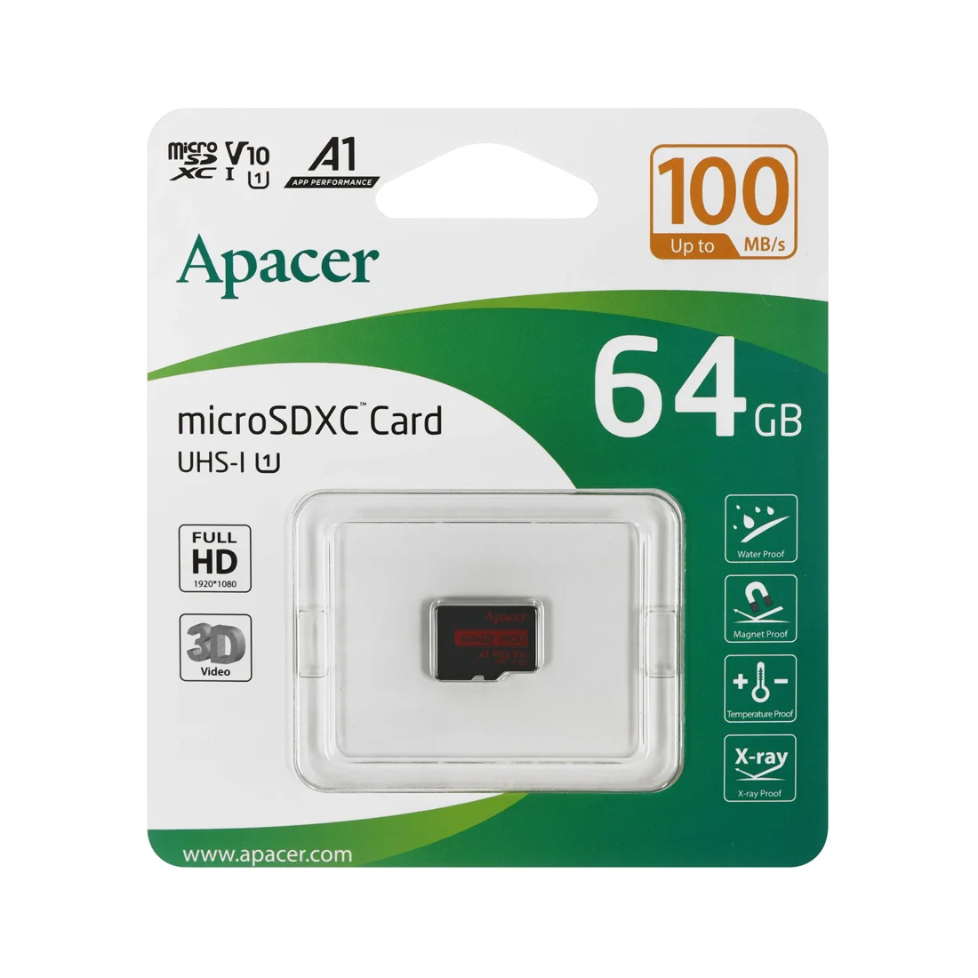 Карта памяти Apacer AP64GMCSX10UB-RA 64GB AP64GMCSX10UB-RA - фото 3