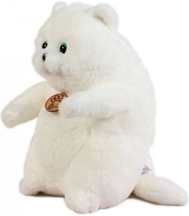 Мягкая игрушка Lapkin Толстый кот белый 26см 