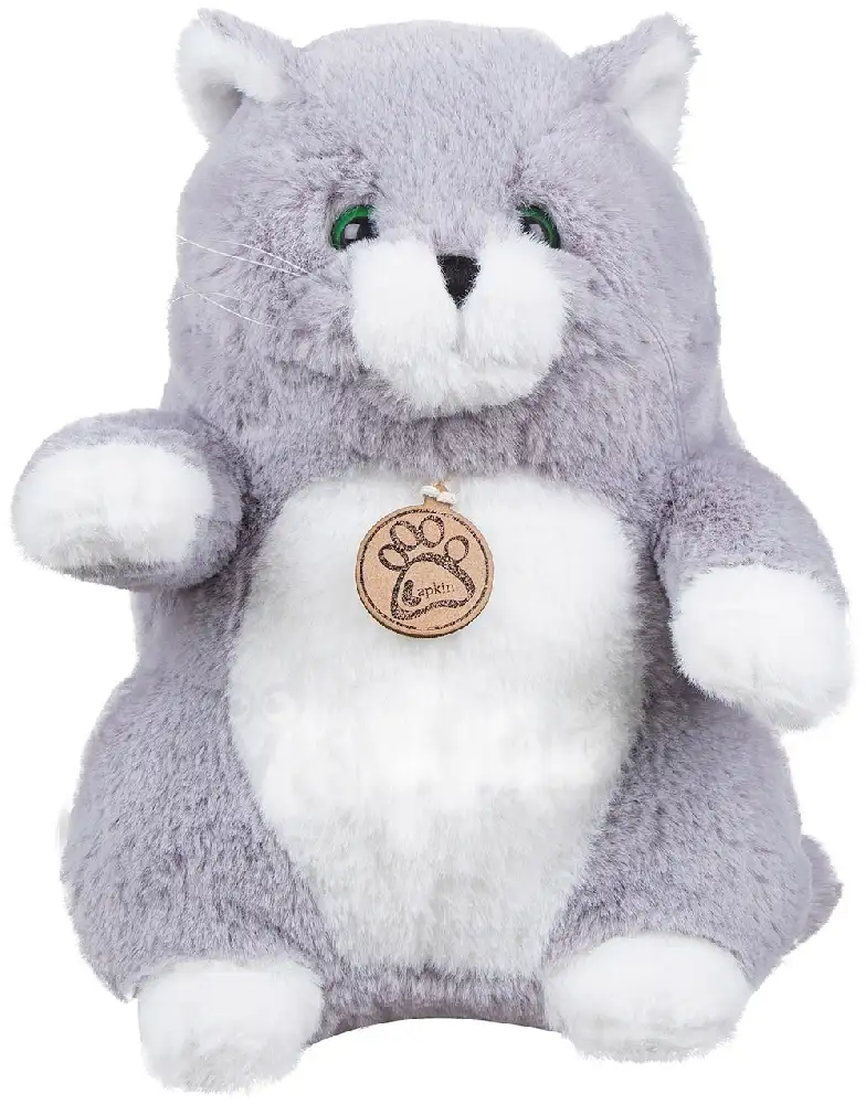 Мягкая игрушка Lapkin Толстый кот серый 16см 