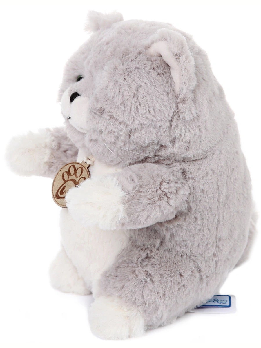 Мягкая игрушка Lapkin Толстый кот серый 20см 