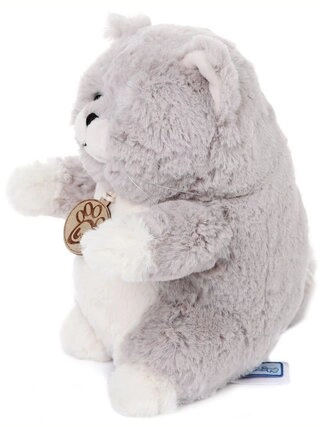 Мягкая игрушка Lapkin Толстый кот серый 20см 