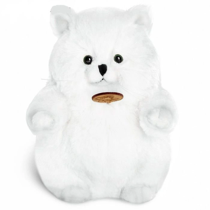 Мягкая игрушка Lapkin Толстый кот белый 16см 