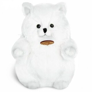 Мягкая игрушка Lapkin Толстый кот белый 16см 