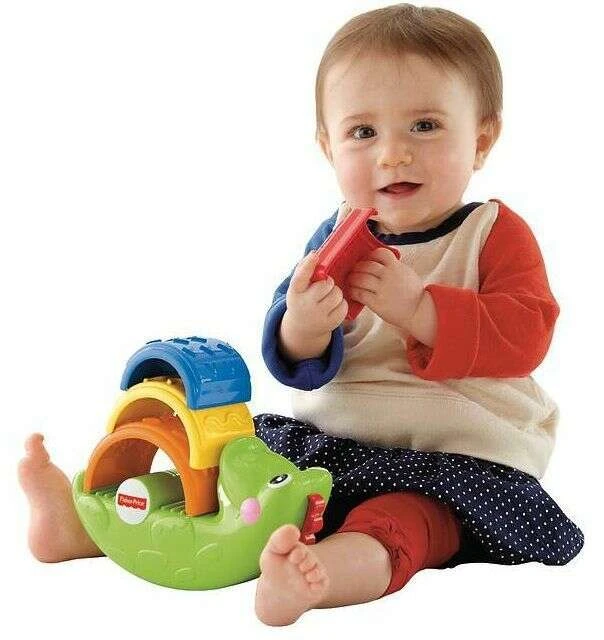 Игрушка для малышей Fisher-Price Пирамидка "Веселый крокодил" CDC48 - фото 3