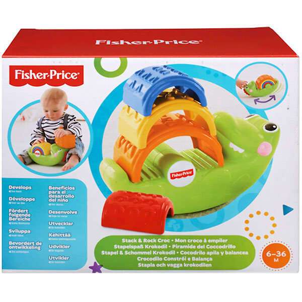 Игрушка для малышей Fisher-Price Пирамидка "Веселый крокодил" CDC48
