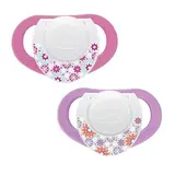 Пустышка латекс Chicco Physio Compact 6м+ (2 шт) розовая